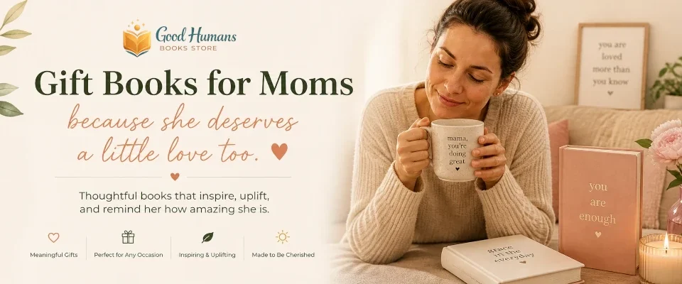 Mom relaxing with a heartfelt gift book, inspiring and thoughtful gift books for mothers