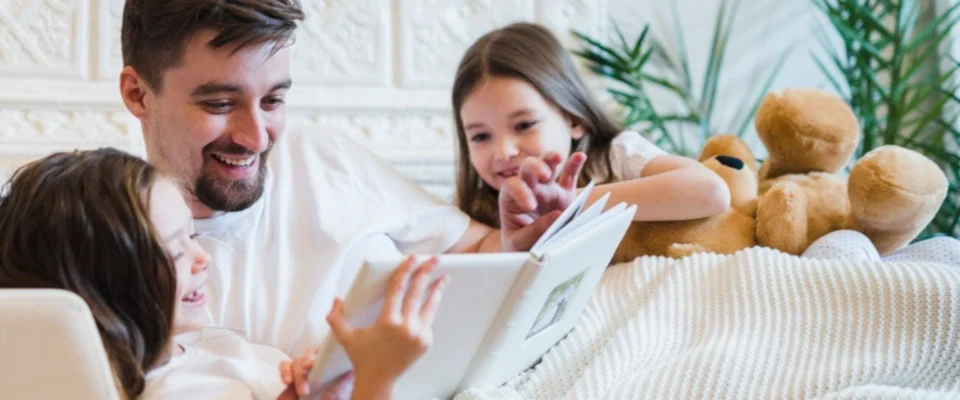 Dad celebrates fathers day with daughters